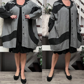 Zedd Plus viscose oversized A-lijn blazer/vest/in meerdere kleuren