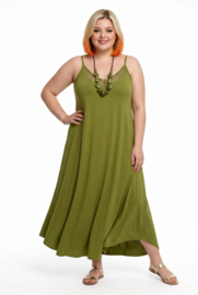 ITALIA Moda oversized viscose A-lijn jurk stretch