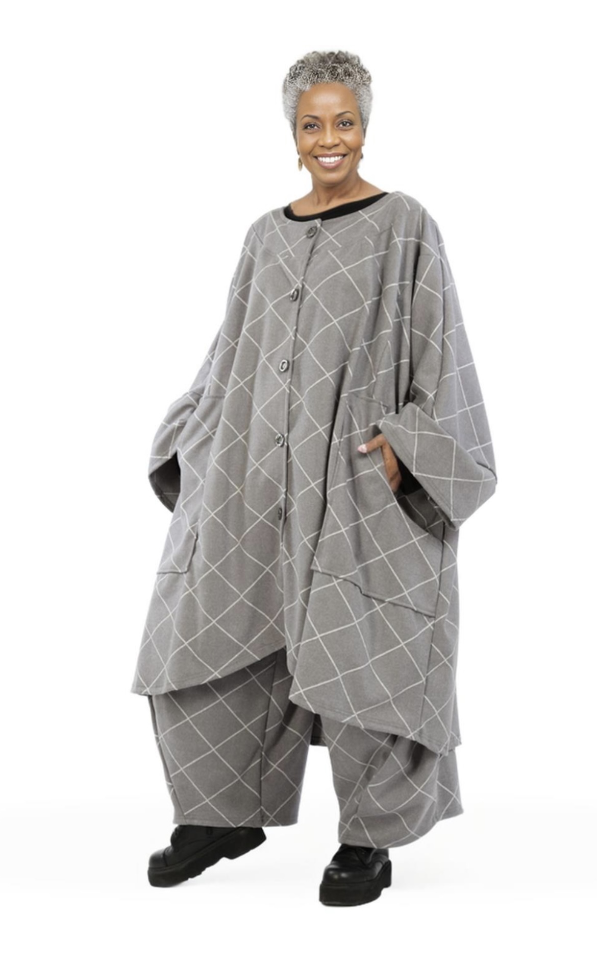 AKH viscose mix  A-lijn tussenjas /blazer stretch