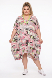Giovani collection oversized viscose ballon jurk/stretch