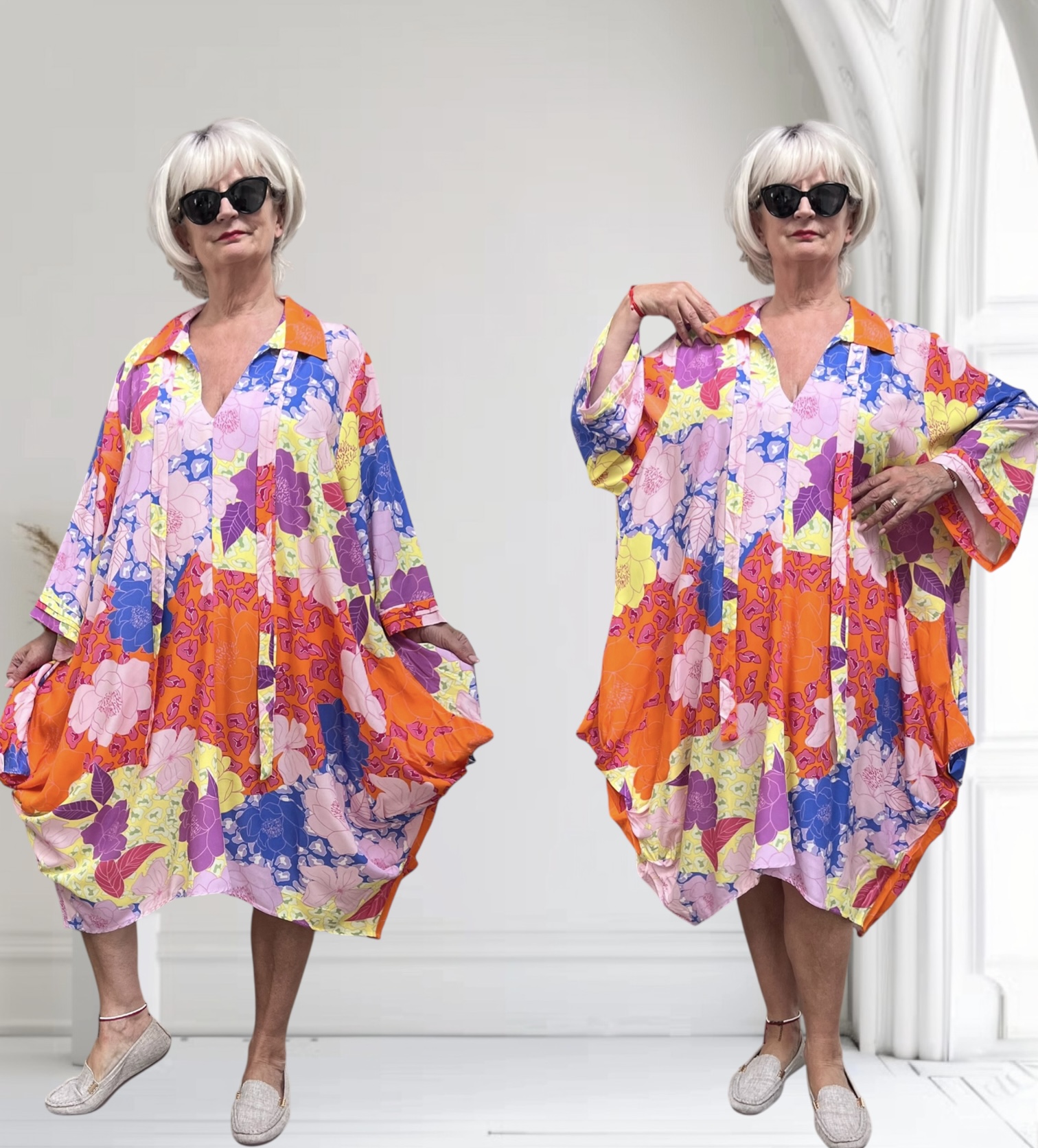 Vincenzo Allocca oversized viscose jurk/tuniek