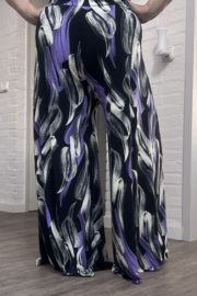 ITALY Mode jersey viscose  wijde broek apart /zeer rekbaar