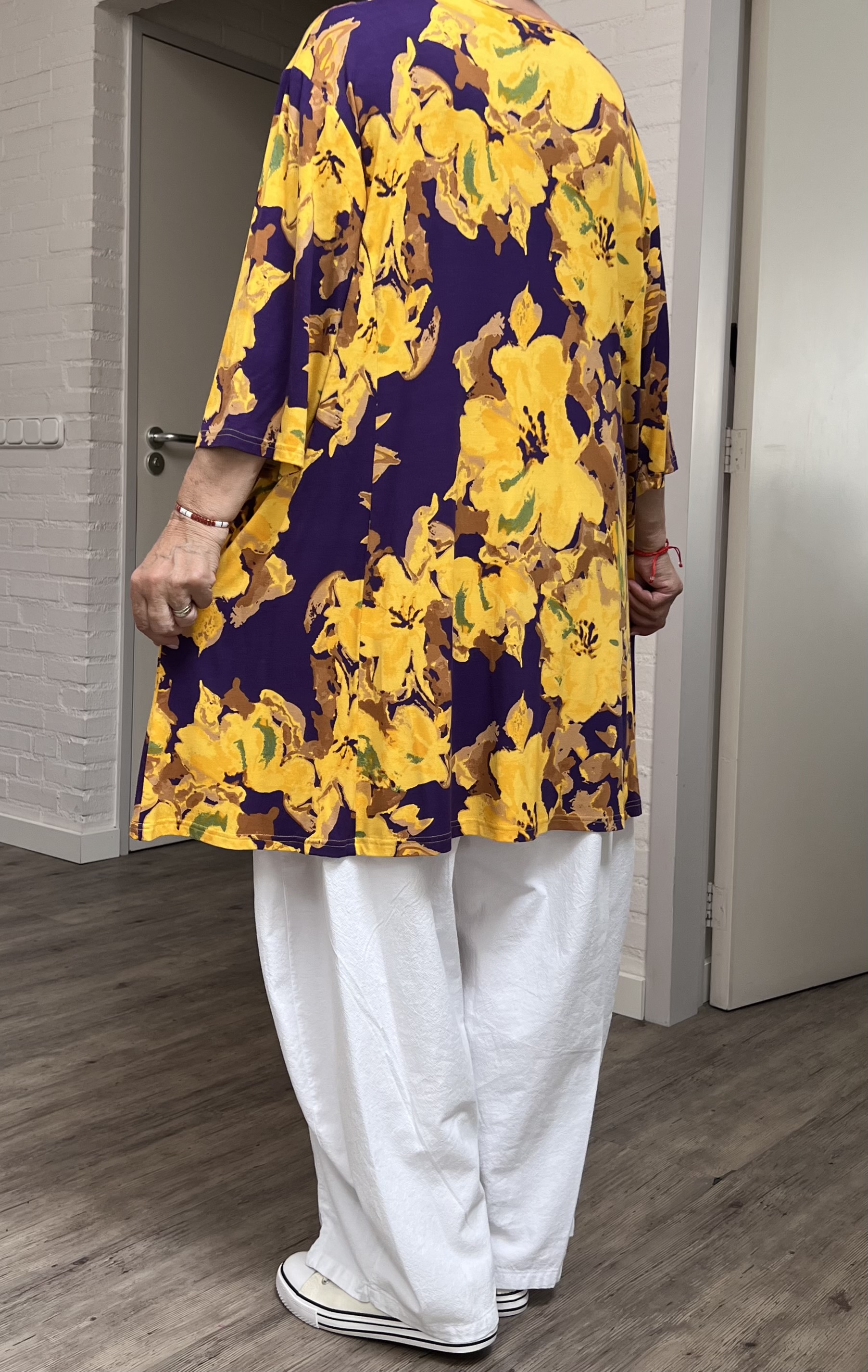 Ophilia viscose A-lijn tuniek  met aparte decolleté stretch