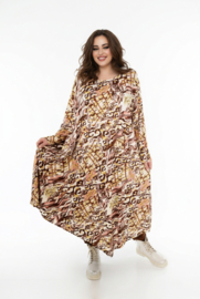 AKH oversized jersey viscose A-lijn jurk apart stretch