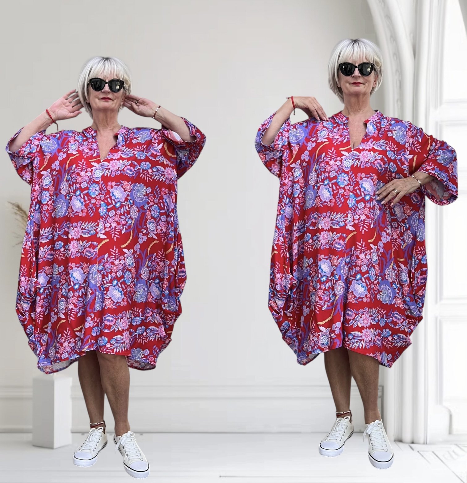 Vincenzo Allocca oversized viscose jurk/tuniek