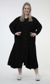 AKH oversized viscose A-lijn blazer/vest apart  stretch  zwart