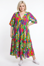 Vincenzo Allocca oversized viscose  BOHO A-lijn jurk apart