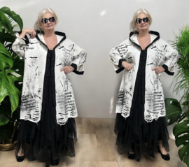 EU Queen design oversized de modieuze kleuring katoen A-lijn jas/blazer stretch