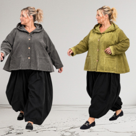 Moonshine katoen A-lijn blazer met capuchon  apart/in meerdere kleuren