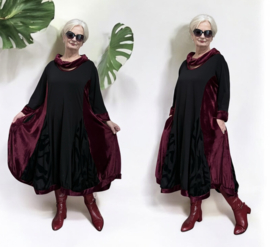 Vincenzo Allocca oversized katoen ballonjurk van een mix van fluweel en tule apart