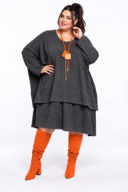ITALIA  oversized viscose winter jersey mix jurk apart/stretch /in meerdere kleuren