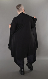 AKH oversized viscose vest van zachte fijngebreide kwaliteit apart stretch zwart