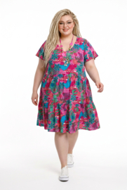 One Summer  viscose A-lijn jurk