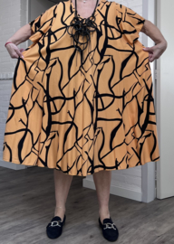 Naveed oversized viscose A-lijn jurk 