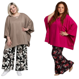 ITALIA MODA  oversized winter katoen tuniek/ poncho stretch /in meerdere kleuren