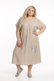 ITALIA MODA  viscose geborduurde jurk/in meerdere kleuren