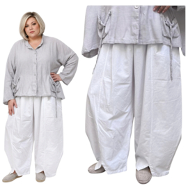 Moonshine katen/linnen look ballonbroek apart wit