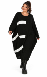 AKH oversized gebreide tuniek/jurk  apart stretch