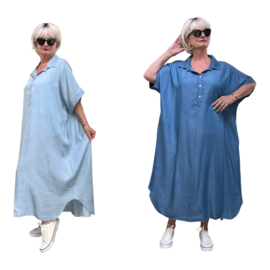 ITALIA MODA   jeans tencel jurk apart /in meerdere kleuren