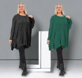 amandine oversized  super zacht bouclé gebreide tuniek/top/in meerdere kleuren