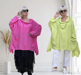 ITALIA MODA viscose tuniek met capuchon /in meerdere kleuren