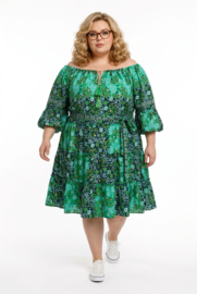 UNIDIVA polysilk A-lijn zomer jurk apart