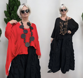 Moonshine oversized katoen  gebreide top stretch/in meerdere kleuren