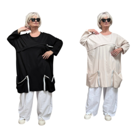 ITALIA oversized viscose tuniek/top /in meerdere kleuren