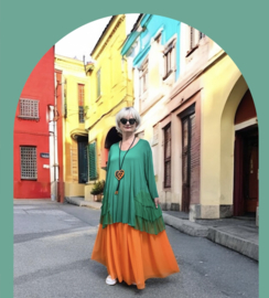 AKH oversized viscose A-lijn tuniek /apart/stretch/in meerdere kleuren