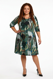 New Jersey viscose A-lijn jurk stretch