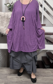 Moonshine oversized  katoen tricot tuniek/jurk apart stretch