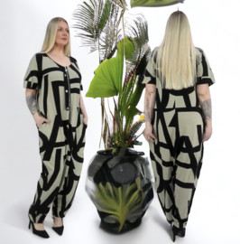 DIVAS PLANET katoen Overall/Jumpsuit met ritssluiting /stretch