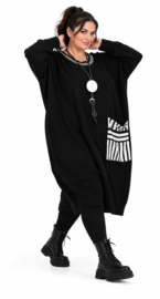 AKH oversized gebreide tuniek/jurk  apart stretch