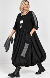 Vincenzo Allocca oversized katoen ballonjurk met sjaal apart/stretch zwart
