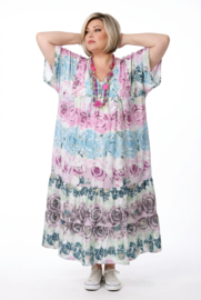 UNIDIVA viscose/zijde A-lijn zomer jurk apart