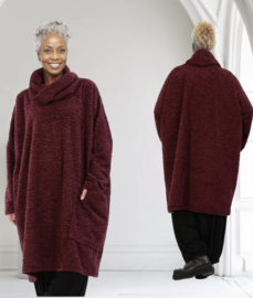 AKH oversized zachte astrakan tuniek met col /apart
