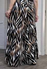 ITALY Mode jersey viscose  wijde broek apart /zeer rekbaar/ zwart /wit/beige 