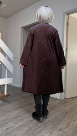 ITALIA viscose mix fluwelen jurk met glitters/stretch  /in meerdere kleuren