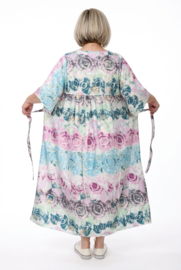 UNIDIVA viscose/zijde A-lijn zomer jurk apart