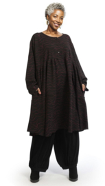 AKH viscose mix A-lijn  jurk met zakken stretch