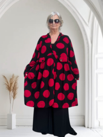 New Jersey  viscose A-lijn vest/blazer met zakken stretch