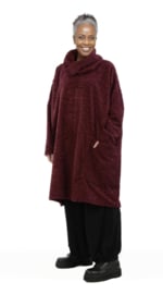 AKH oversized zachte astrakan tuniek met col /apart