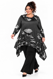 New Jersey viscose jersey A-lijn tuniek met col stretch