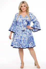 ORIENTIQUE Australian katoen A-lijn jurk