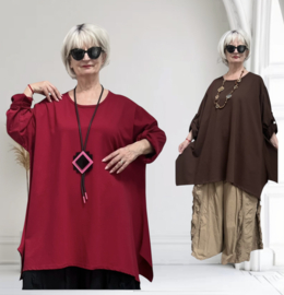 ITALIA MODA oversized katoen A-lijn tuniek stretch/in meerdere kleuren