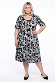 Ophilia viscose A-lijn jurk/ stretch