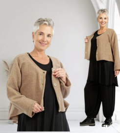 AKH oversized A-lijn blazer/vest apart stretch