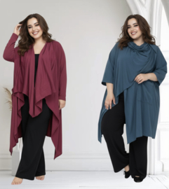 ITALIA  oversized katoen jersey tricot vest/blazer  stretch/in meerdere kleuren