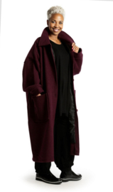 AKH oversized lange wollen winterjas/mantel  gevoerd