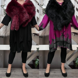 Julietta elegante eco bont  stola/ sjaal winter wrap /in meerdere kleuren